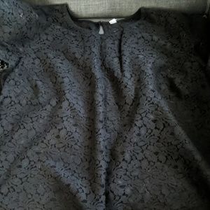 Old Navy black lace blouse, unlined, XXL